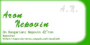 aron nepovin business card